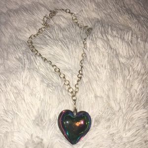 🌸1 HOUR SALE🌸 Big rainbow heart necklace!
